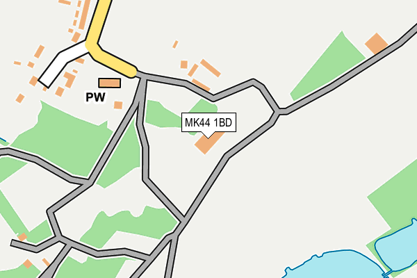 MK44 1BD map - OS OpenMap – Local (Ordnance Survey)