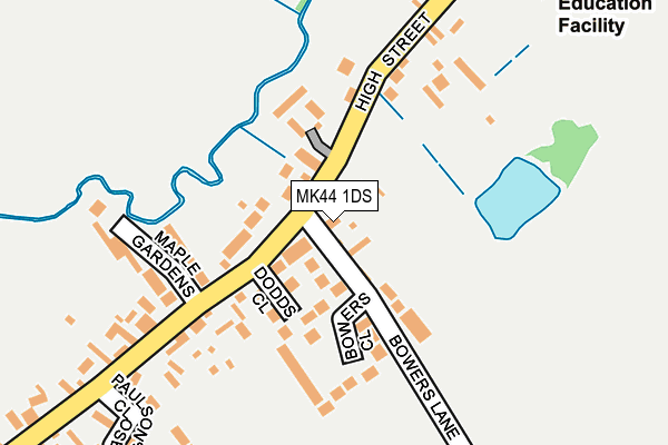 MK44 1DS map - OS OpenMap – Local (Ordnance Survey)