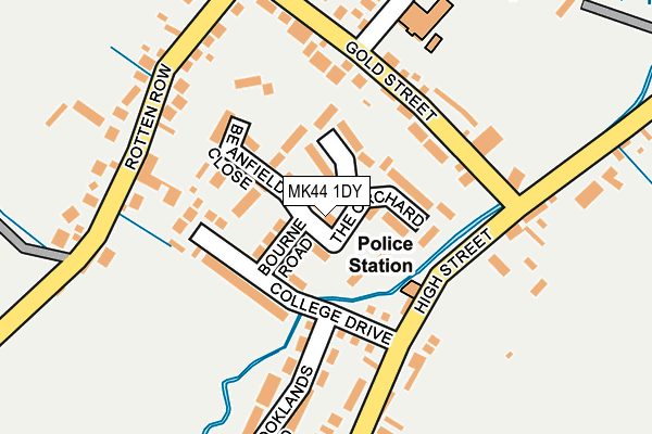 MK44 1DY map - OS OpenMap – Local (Ordnance Survey)