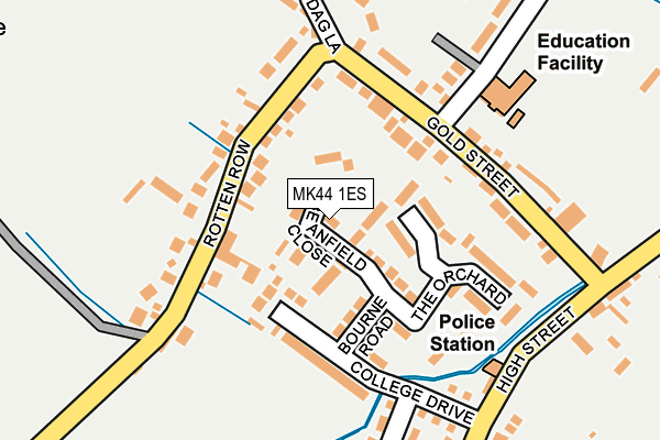 MK44 1ES map - OS OpenMap – Local (Ordnance Survey)