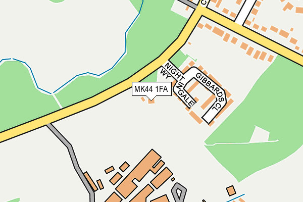 MK44 1FA map - OS OpenMap – Local (Ordnance Survey)