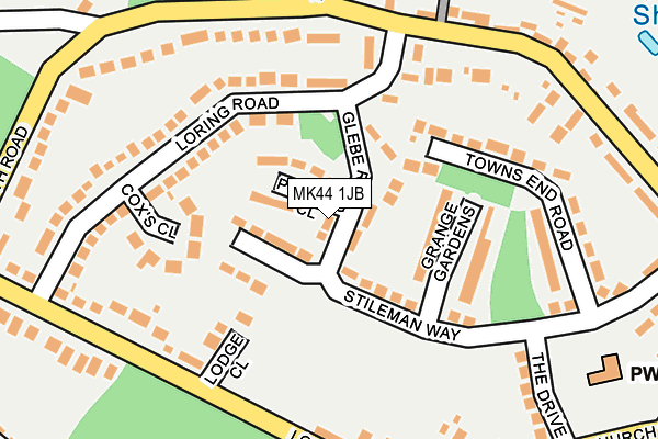 MK44 1JB map - OS OpenMap – Local (Ordnance Survey)