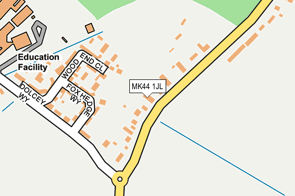 MK44 1JL map - OS OpenMap – Local (Ordnance Survey)