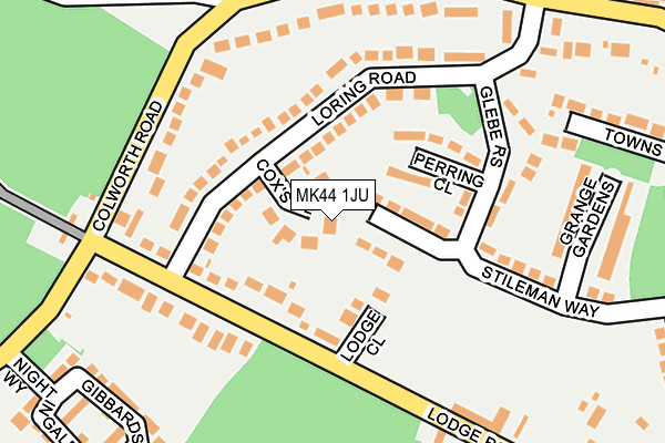 MK44 1JU map - OS OpenMap – Local (Ordnance Survey)
