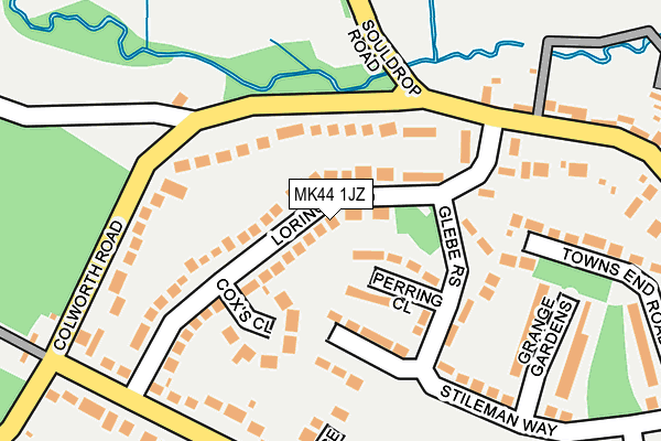 MK44 1JZ map - OS OpenMap – Local (Ordnance Survey)