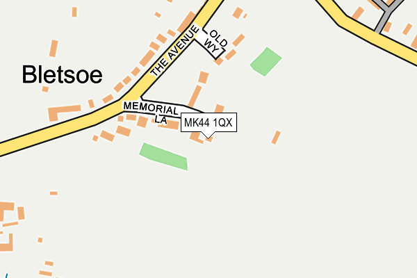 MK44 1QX map - OS OpenMap – Local (Ordnance Survey)