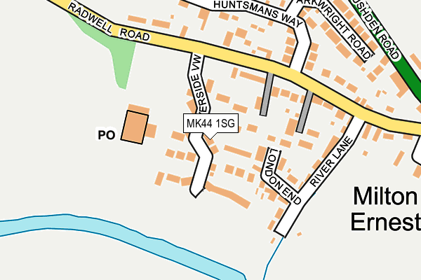 MK44 1SG map - OS OpenMap – Local (Ordnance Survey)