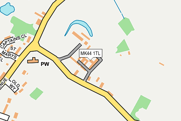 MK44 1TL map - OS OpenMap – Local (Ordnance Survey)