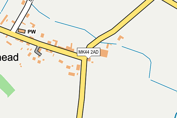 MK44 2AD map - OS OpenMap – Local (Ordnance Survey)