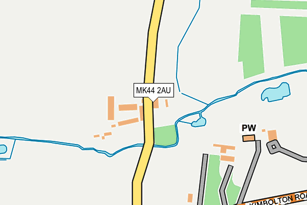 MK44 2AU map - OS OpenMap – Local (Ordnance Survey)