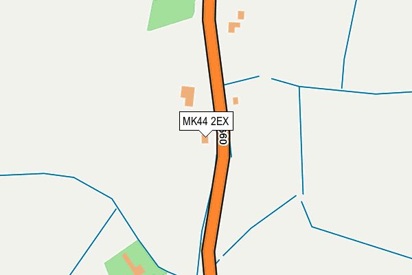 MK44 2EX map - OS OpenMap – Local (Ordnance Survey)