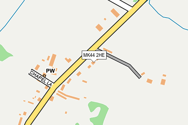 MK44 2HE map - OS OpenMap – Local (Ordnance Survey)