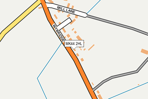 MK44 2HL map - OS OpenMap – Local (Ordnance Survey)