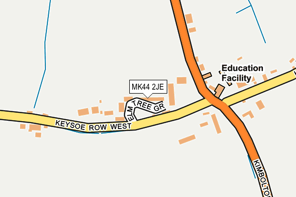 MK44 2JE map - OS OpenMap – Local (Ordnance Survey)