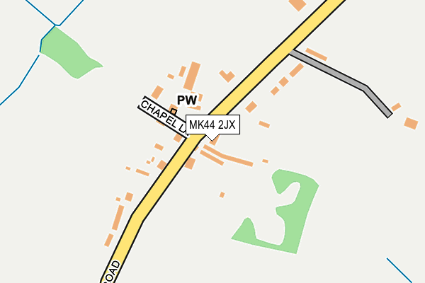 MK44 2JX map - OS OpenMap – Local (Ordnance Survey)