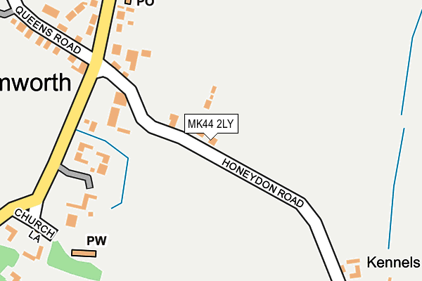 MK44 2LY map - OS OpenMap – Local (Ordnance Survey)