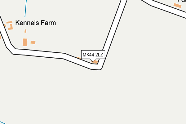 MK44 2LZ map - OS OpenMap – Local (Ordnance Survey)