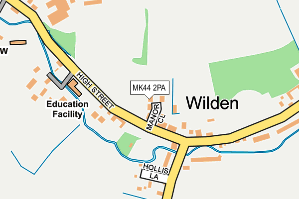 MK44 2PA map - OS OpenMap – Local (Ordnance Survey)