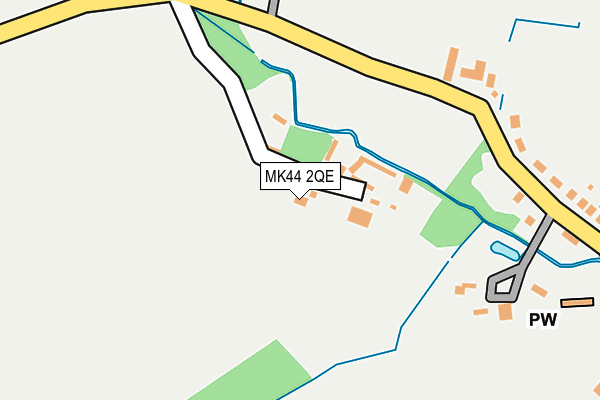 MK44 2QE map - OS OpenMap – Local (Ordnance Survey)