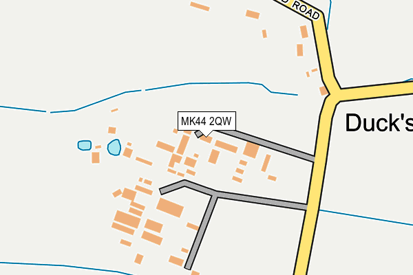 MK44 2QW map - OS OpenMap – Local (Ordnance Survey)