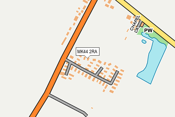 MK44 2RA map - OS OpenMap – Local (Ordnance Survey)