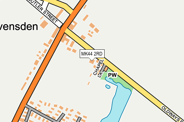 MK44 2RD map - OS OpenMap – Local (Ordnance Survey)