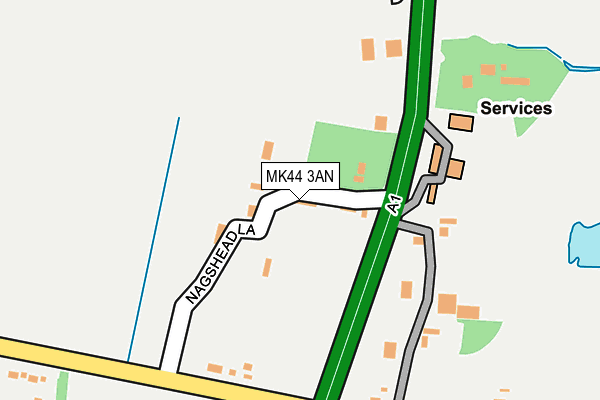 MK44 3AN map - OS OpenMap – Local (Ordnance Survey)