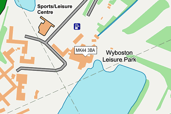 MK44 3BA map - OS OpenMap – Local (Ordnance Survey)