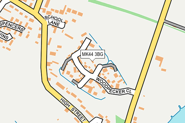 MK44 3BG map - OS OpenMap – Local (Ordnance Survey)