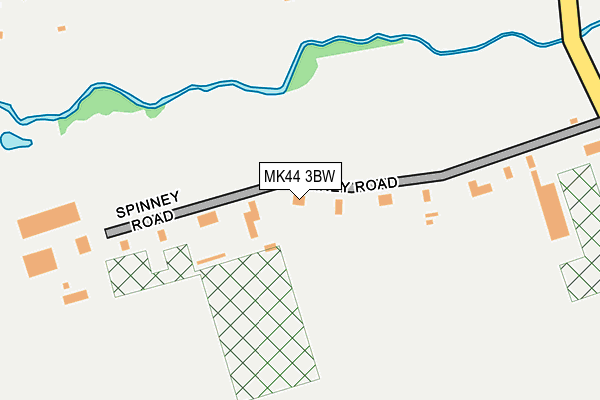 MK44 3BW map - OS OpenMap – Local (Ordnance Survey)