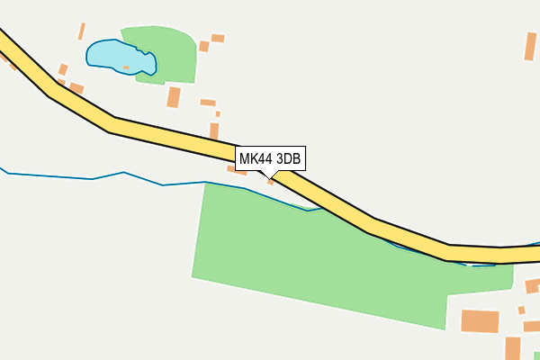 MK44 3DB map - OS OpenMap – Local (Ordnance Survey)