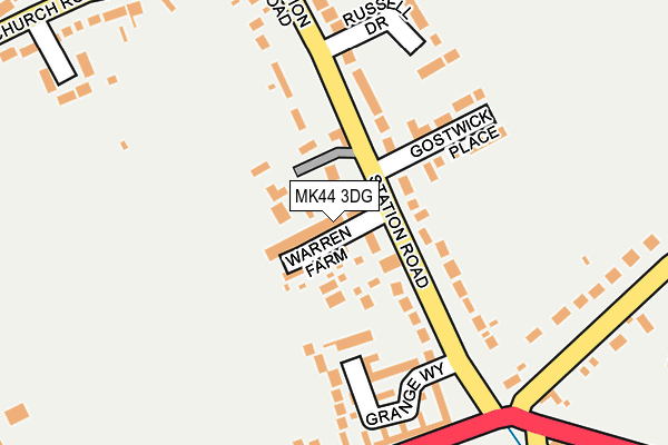 MK44 3DG map - OS OpenMap – Local (Ordnance Survey)