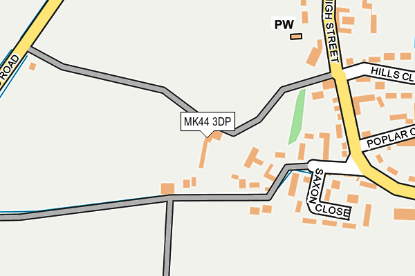 MK44 3DP map - OS OpenMap – Local (Ordnance Survey)