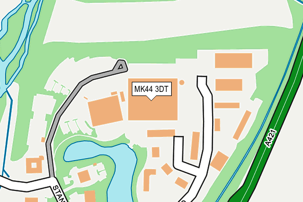 MK44 3DT map - OS OpenMap – Local (Ordnance Survey)