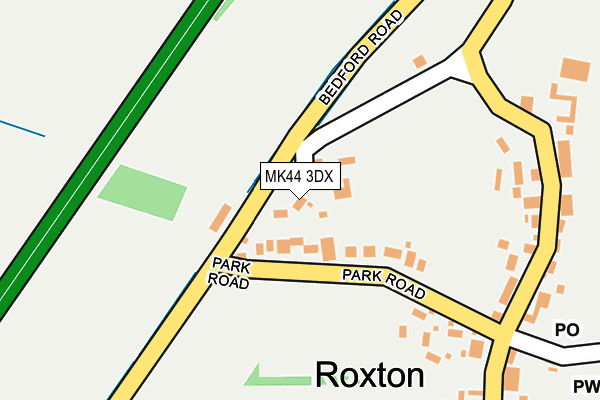 MK44 3DX map - OS OpenMap – Local (Ordnance Survey)