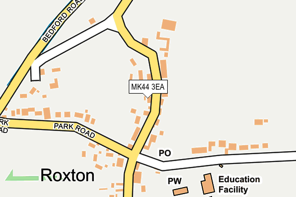 MK44 3EA map - OS OpenMap – Local (Ordnance Survey)
