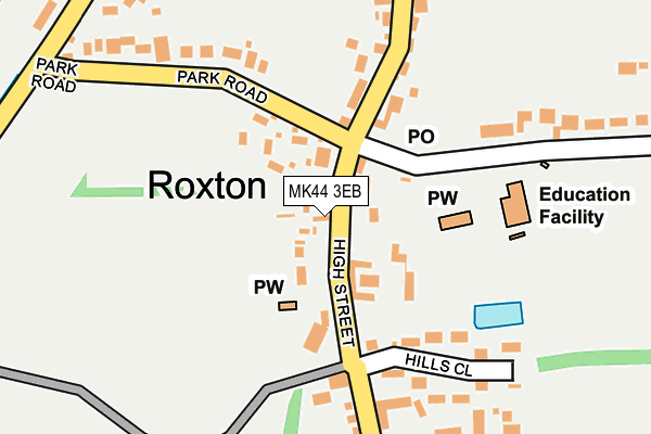 MK44 3EB map - OS OpenMap – Local (Ordnance Survey)