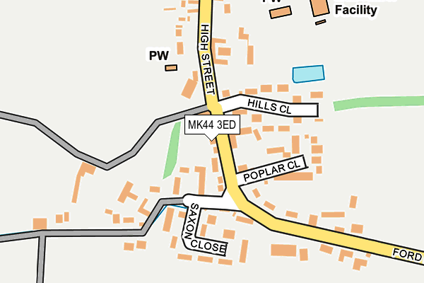 MK44 3ED map - OS OpenMap – Local (Ordnance Survey)