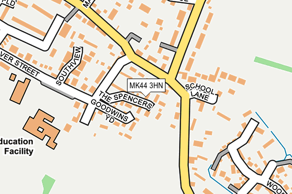 MK44 3HN map - OS OpenMap – Local (Ordnance Survey)