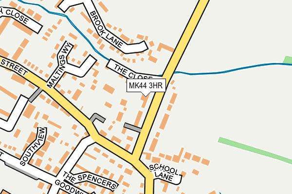 MK44 3HR map - OS OpenMap – Local (Ordnance Survey)