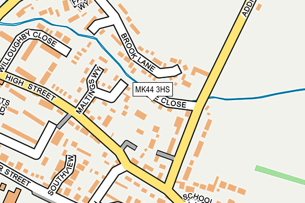 MK44 3HS map - OS OpenMap – Local (Ordnance Survey)