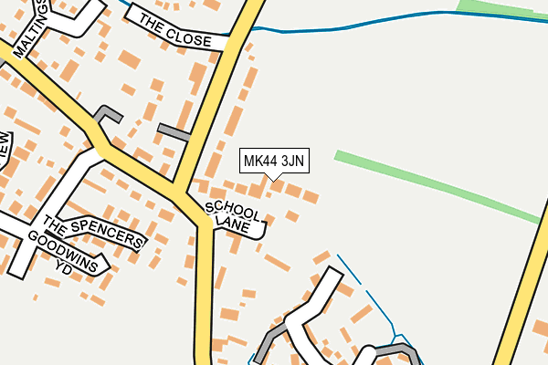 MK44 3JN map - OS OpenMap – Local (Ordnance Survey)