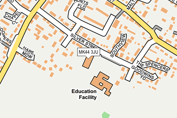 MK44 3JU map - OS OpenMap – Local (Ordnance Survey)