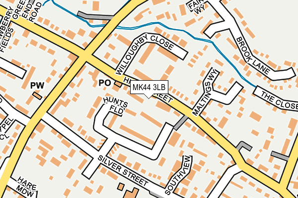 MK44 3LB map - OS OpenMap – Local (Ordnance Survey)