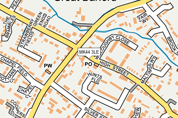 MK44 3LE map - OS OpenMap – Local (Ordnance Survey)