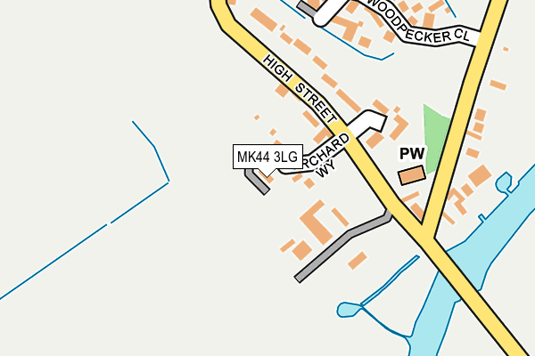 MK44 3LG map - OS OpenMap – Local (Ordnance Survey)