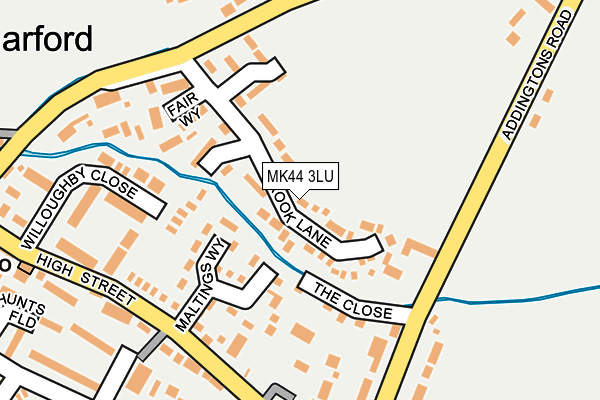 MK44 3LU map - OS OpenMap – Local (Ordnance Survey)