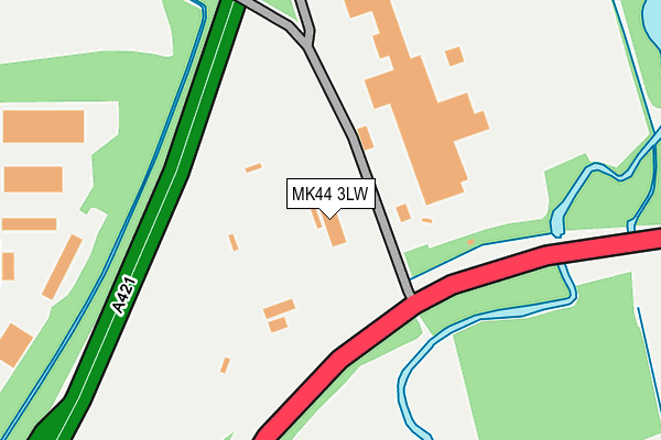 MK44 3LW map - OS OpenMap – Local (Ordnance Survey)