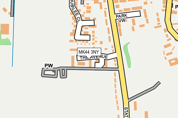 MK44 3NY map - OS OpenMap – Local (Ordnance Survey)