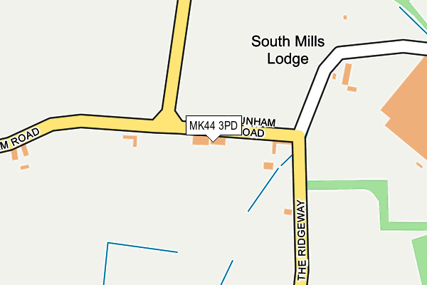 MK44 3PD map - OS OpenMap – Local (Ordnance Survey)